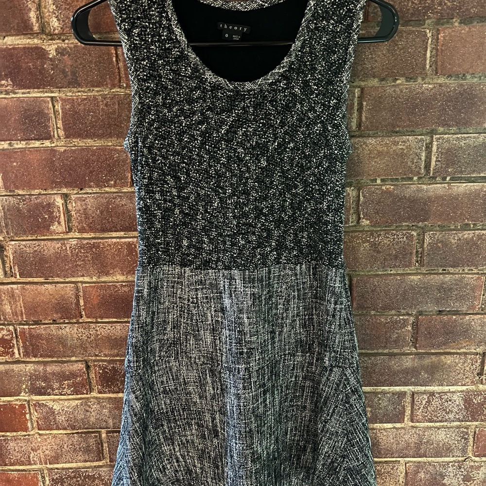 THEORY Cozma Aglow Tweed Mini Dress